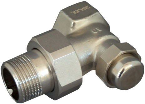 Oventrop Combi LR Heizkörper-Verschraubung 1027568 DN 25, Eck, vernickelt