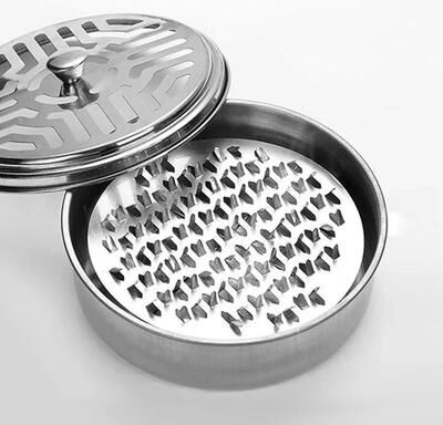 Uplift Essentials Stainless Steel Fireproof Mosquito Coil & Incense Holder Stainless Steel Fireproof Mosquito Coil & Incense Holder