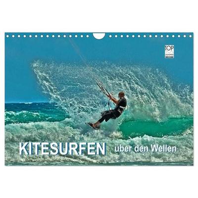 Kitesurfen - über den Wellen (Wandkalender 2027 DIN A4 quer), CALVENDO Monatskalender
