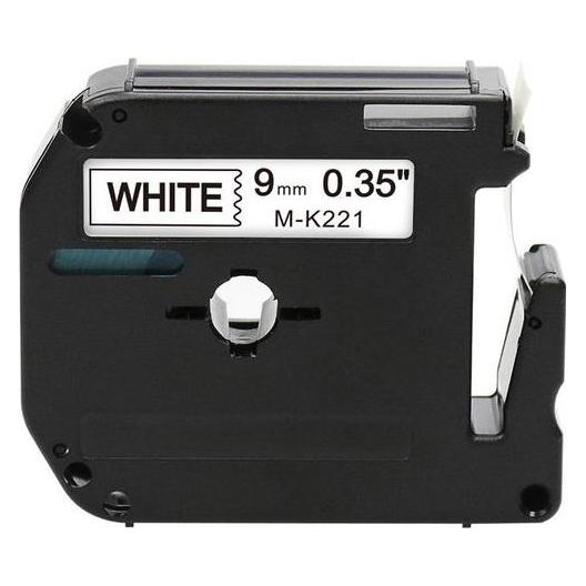 Rillstab Beschriftungsband OMK221 Schwarz, Weiss (0.90 cm, Schwarz, Schwarz, Weiss) (M-K221)