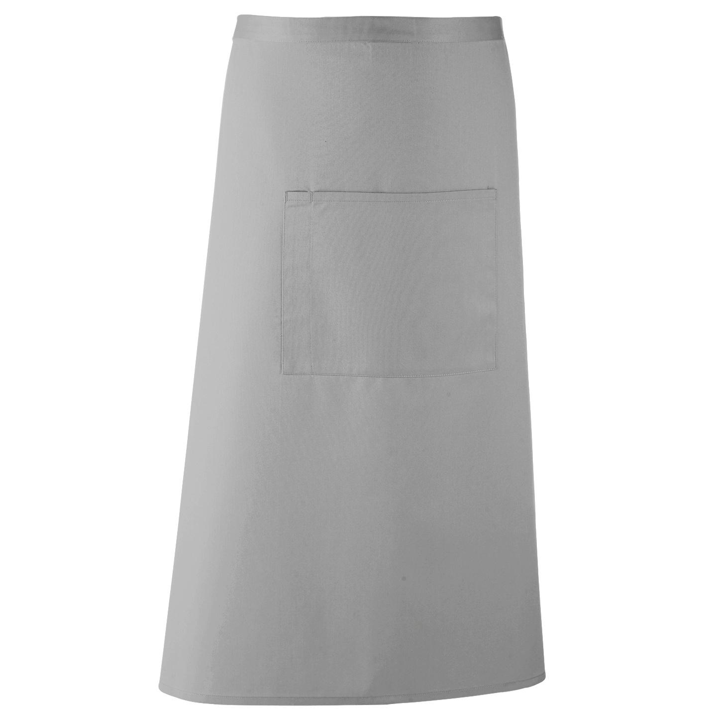 Premier Unisex Colours Barschürze (lange kontinentale Form) (2er-Pack) (Silber)
