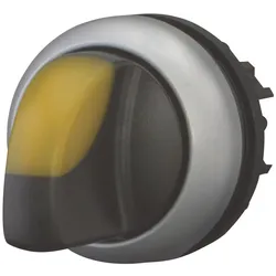 Eaton 216849 Leuchtwahltaste, RMQ-Titan, mit Knebelgriff, rastend, 3 Stellungen, gelb, Frontring Titan M22-WRLK3-Y  - 5 Stück