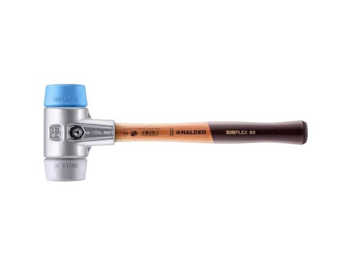 Maillet SIMPLEX\, TPE souple/TPE moyen; avec boîtier en aluminium et manche en bois D=60 mm 3113.060