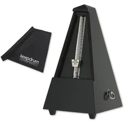 Wittner Metronom 806M mechanisch aus Holz matt-schwarz mit Tuch (Metronom), Zubehör Instrumente, Schwarz