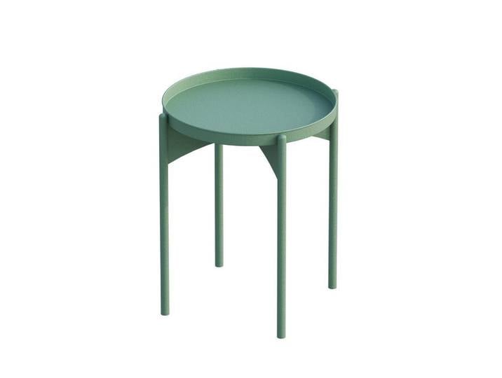 Calicosy Beistelltisch mit runder Metallplatte H57 cm - Cole, Grün, 44x57x44 cm, Wohnzimmer, Wohnzimmertische, Beistelltische