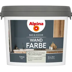 Alpina  Bad  &  Küche  Wand-Farbe  Tiefsee  2,5  Liter
