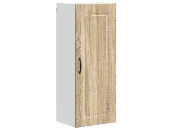 Küchen-Wandschrank 40 x 31 x 100 cm Kalmar Holzwerkstoff Sonoma-Eiche Holzwerkstoff Sonoma-Eiche, drei Regale und eine Tür, 60 kg Belastbarkeit, für moderne Küchen, Wandmontage mit Anleitung
