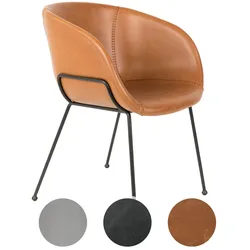 Zuiver Designer-Stuhl Feston Grau / Stoffbezug