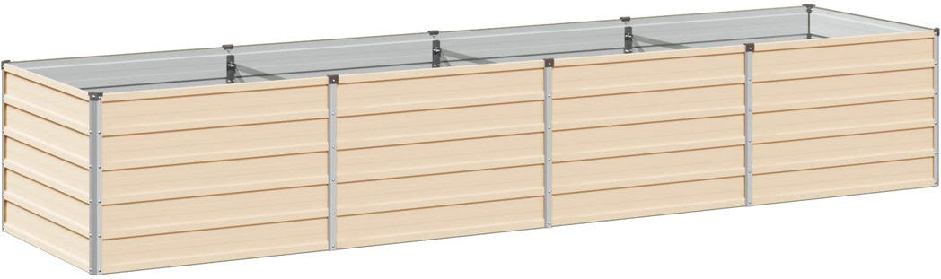 Rio Raised Garden Bed Ivory 55cm H x 320cm W x 80cm D