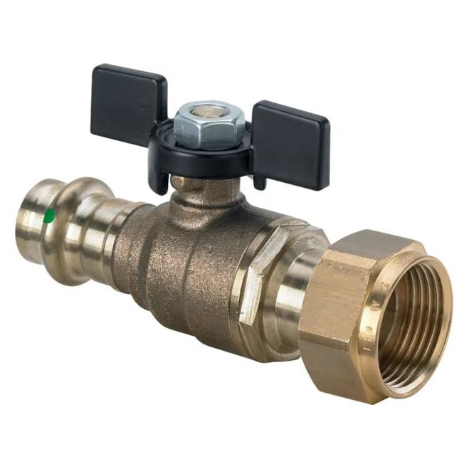 Viega Easytop Kugelhahn Rotguss 15x3/4" Wasserzählerblende (747060)