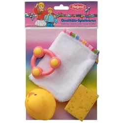 Heless Waschhandschuh aus kuscheligem Frottee mit Badezubehör, ab 3+