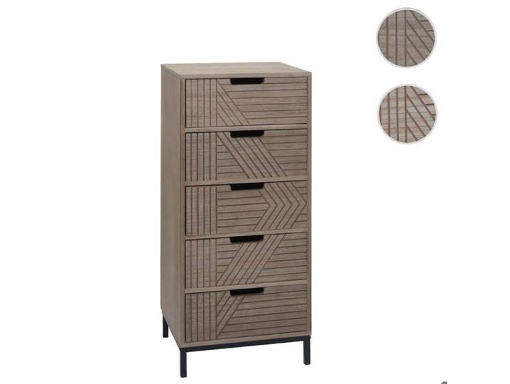 MCW Commode MCW-N90 84x35x29cm gris-brun