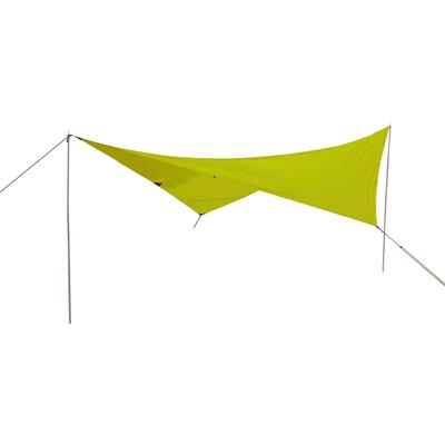 Sonnensegel EXPLORER "Sonnensegel 3x4m rechteckig wasserabweisend mit Stangen", grün, Sonnensegel, B/T: 400cm x 300cm, Polyester, nach Standard 801 in beige, grün oder grau für Balkon Garten Terrasse, B:400cm H:200cm T:300cm