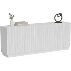 Dmora Masainas - Anrichte, 200x40x48h cm Weiß, 4 Regale