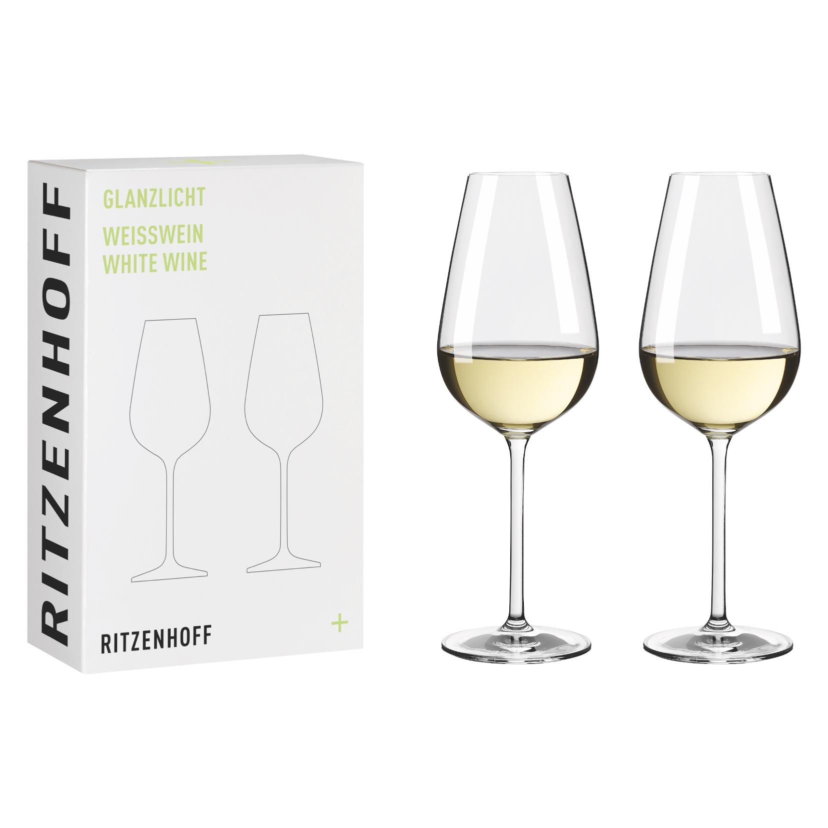 Ritzenhoff Glanzlicht Weissweinglas 2er (36.20 cl, 2 Gläser, Weissweingläser) (8011002)