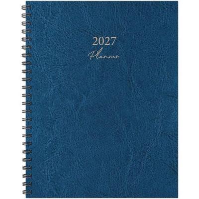 Blue Leathered 8.5x11 Weekly Monthly Softcover Planner