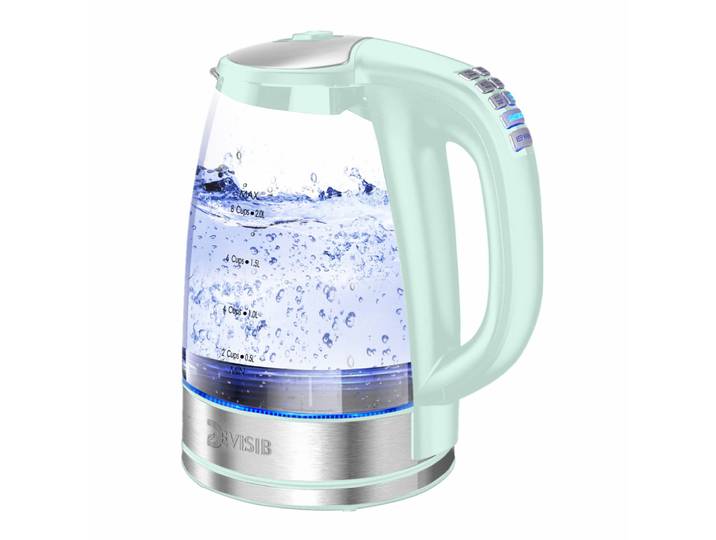 Bouilloire électrique en verre 2,0 L avec contrôle de la température, ébullition rapide 2200 W, maintien au chaud 4 heures, bouilloire à thé et chauffe-eau