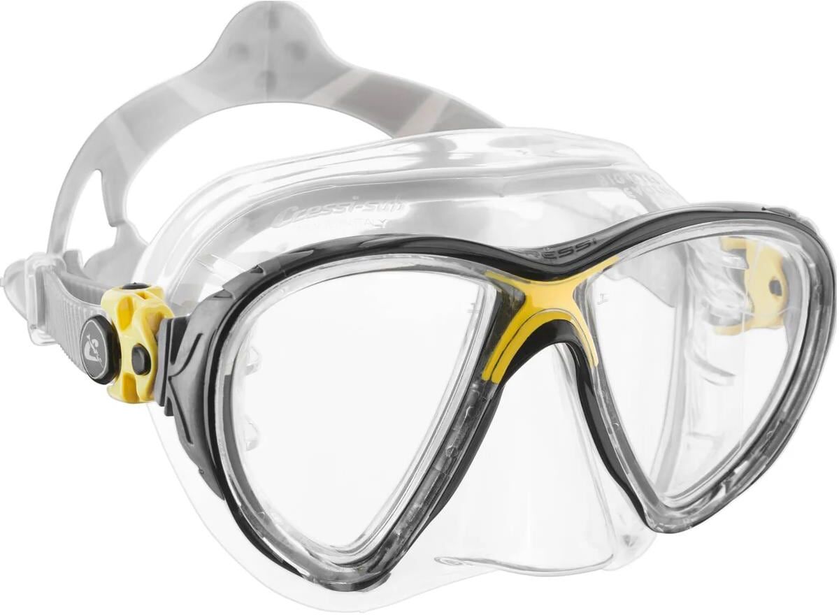 Schwimmbrille CRESSI, gelb (gelb, schwarz, transparent), Sportbrillen, Schwimmbrille gelb, schwarz, transparent Einheitsgröße