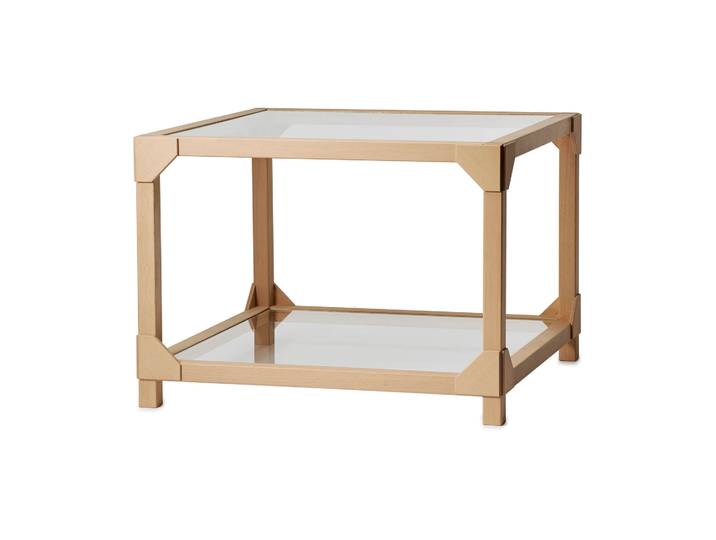 Gärsnäs Table Basse Bleck 75x75 cm verre Hêtre-naturel