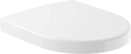 Famanu WC-Sitz D-Form mit Softclose-Mechanismus - Duroplast, Abnehmbar und Glänzend Weiß