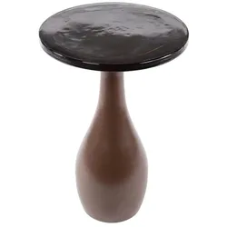 BEISTELLTISCH MOKKA Braun Glas