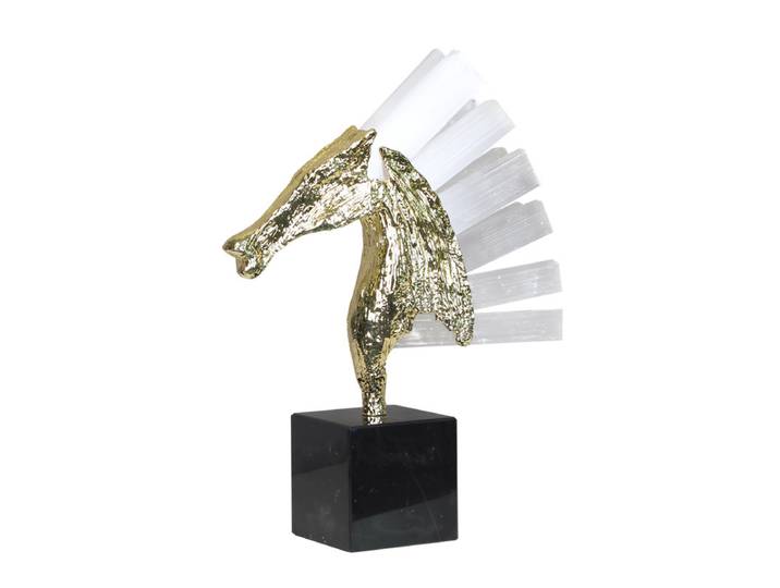 Petit ornement tête de cheval DSA, modèle pour meuble TV, meuble à vin, vitrine moderne de luxe léger, décoration.