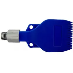 Elmag, Zubehör Druckluftwerkzeug, - Flachstrahldüse, 16-Loch für Ausblaspistolen, POM(Düse)/Alu(Adapter)