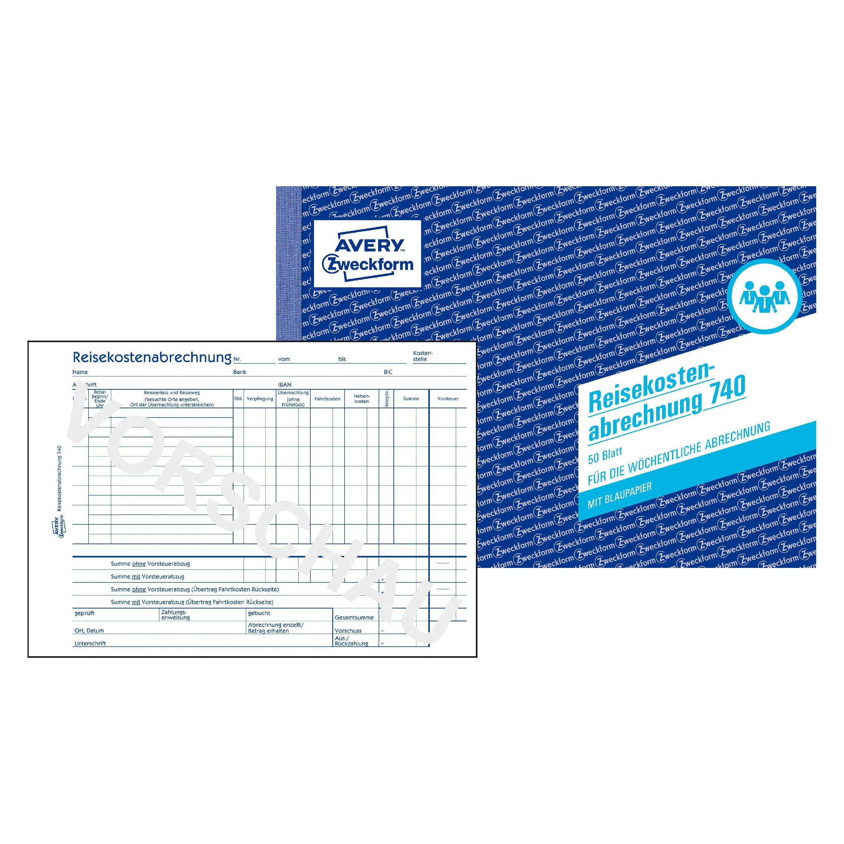 Avery Reisekostenabrechnung (50x) (21139114)