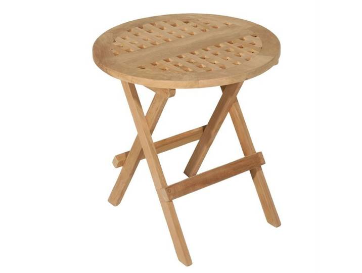 Table de pique nique ronde en teck massif JARDITECK