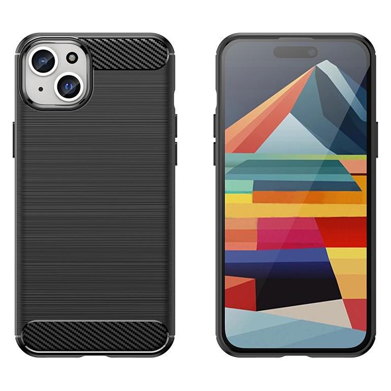 Hurtel Flexible carbon pattern case for iPhone 15 Plus Carbon Case - black (Apple iPhone 15 Plus) (1404978613)