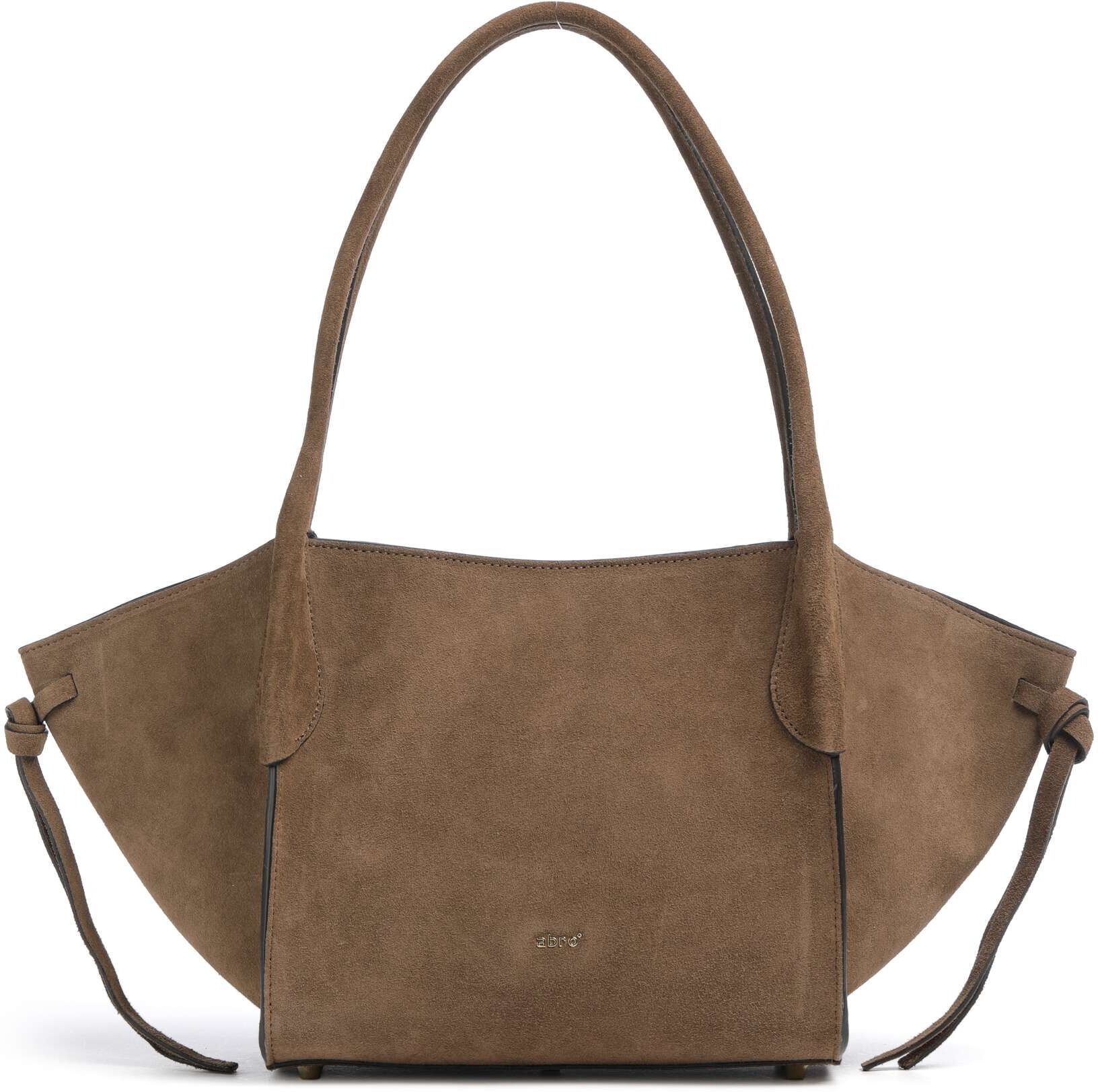 Abro Suede Vibe Small Schultertasche aus Leder, braun