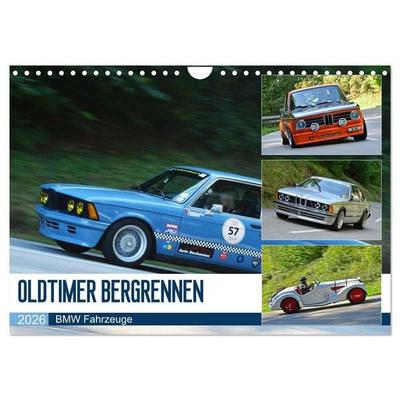 OLDTIMER BERGRENNEN - BMW Fahrzeuge (Wandkalender 2026 DIN A4 quer), CALVENDO Monatskalender