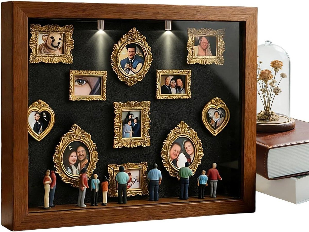 Mini Museum Frame Silhouet Doos Bruin - 22.7 x 31.4 cm