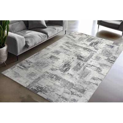 Teppich OBSESSION "Avantgarde 103", grau, B:230cm H:8mm L:330cm, Polyester, Teppiche, Teppich, modernes Design, waschbar, In- und Outdoor, Balkon, Terrasse