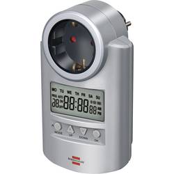 Brennenstuhl 1507500 Steckdosen-Zeitschaltuhr digital Wochenprogramm 3680 W IP20 Countdown-Funktion, Zufallsfunktion