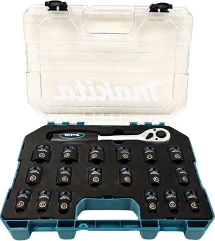makita Steckschlüssel-Satz IMPACT BLACK 1/2" E-30069 19-tlg.
