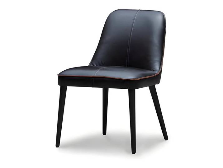 JVmoebel Esszimmerstuhl Schwarzer Holzstuhl mit ergonomischer Form und modernem Design, Made in Europe