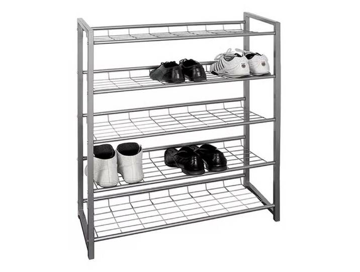 Range-Chaussures 5 Niveaux  Plase  106cm Argent