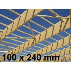 Fichte Leimbinder, 100x240 mm, "GL24h" Sichtqualität, Lamellen 40 mm