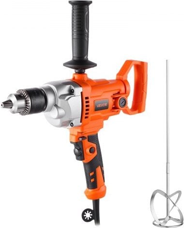 VEVOR Elektrische mengboormachine 1100 W met D-handgreep, 850 tpm, 3,2 A, Oranje