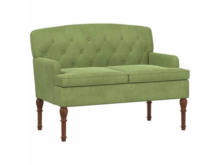 Elégance - Chic Banc d'entrée - Canapé love seat - avec capitonnage - en boutons - Vert - clair - Velours - 111x65x79cm_0439801
