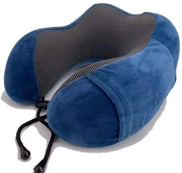 Inspired Finds Premium U Shaped Memory Foam Travel Pillow With Neck Support & Gentle Massage lake Blue