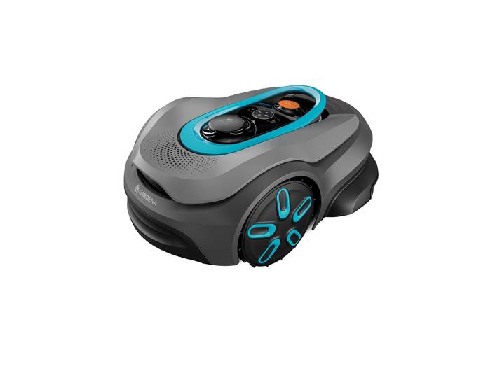 Rasenmähroboter GARDENA smartSILENO sense 600 , grau, B:40,5cm H:26,2cm T:60,3cm, Rasenmähroboter, Rasenmähroboter, Geräuschentwicklung: 57 dBA
