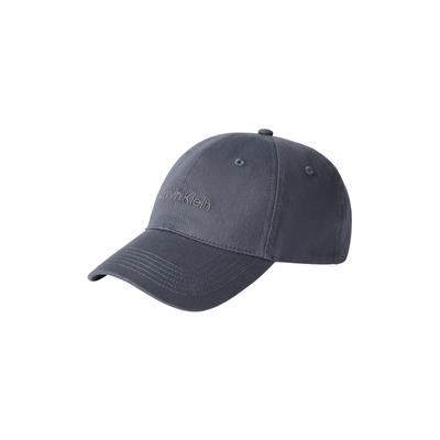 Baseball Cap CALVIN KLEIN JEANS "LOGO EMBROIDERY BASEBALL CAP", Herren, grau (turbulence), Web, Baumwolle, Caps, Mit festem Schirm