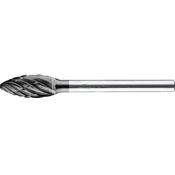 PFERD TOOLS Hartmetall Hochleistungsfrässtift ALLROUND Flamme B Ø 06x13mm Schaft-Ø 3mm HICOAT beschichtet für Stahl - 21001095