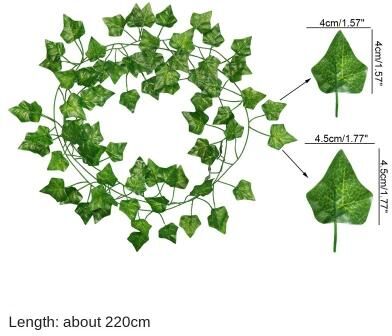Inspired Living LushLife Artificial Ivy Garland Wall Decor Realistic Green Leaf Vine For Home Styling 2.2m