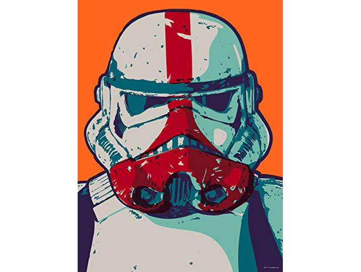Komar Star Wars Mandalorian Pop Art Stormtrooper Baby Yoda, Dekoration, Wandbild, Poster, Kunstdruck Größe 30 x 40 cm ohne Rahmen WB-SW-018-30x40, Bunt