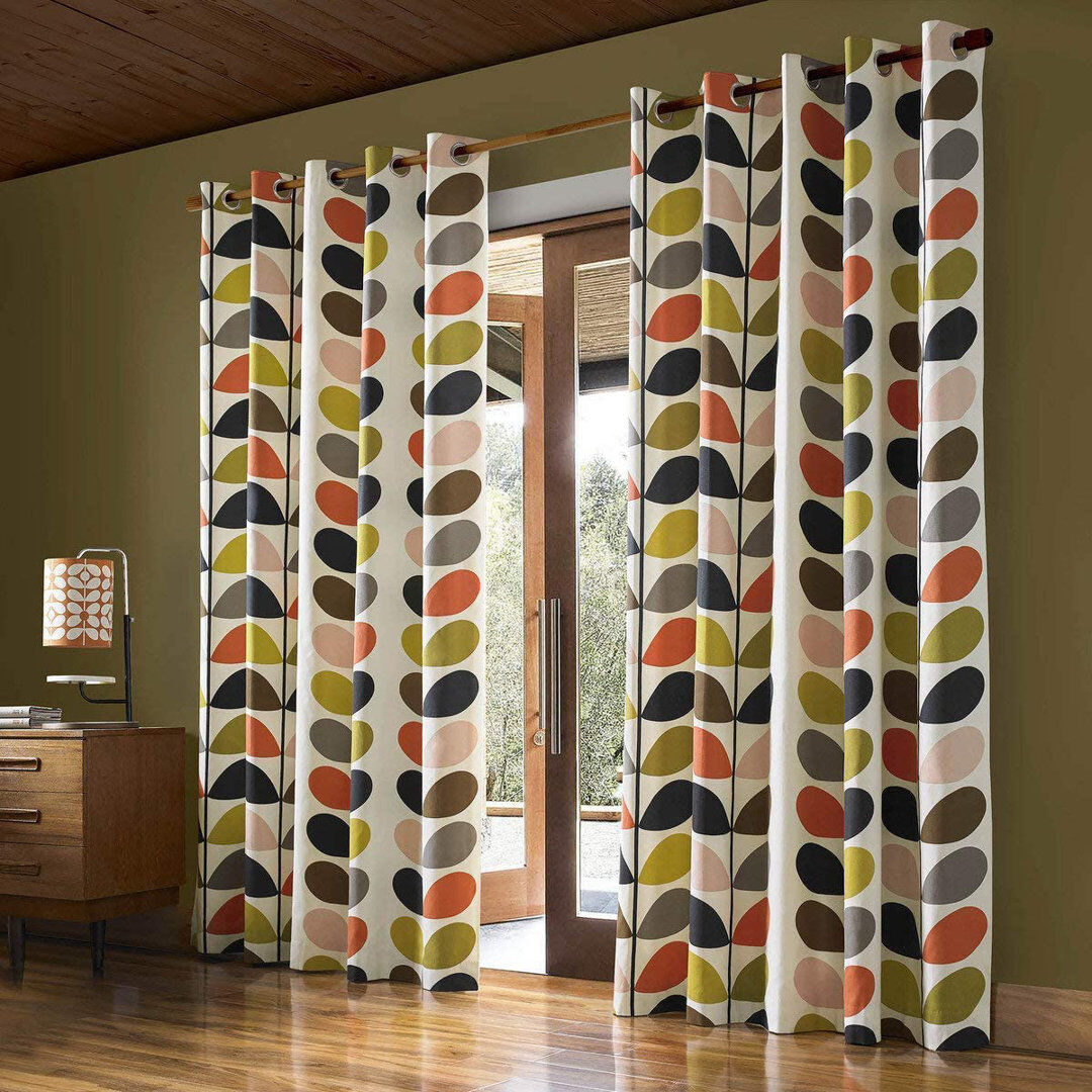 Orla Kiely Multi Stem Curtains Width 229 x Drop 229 cm