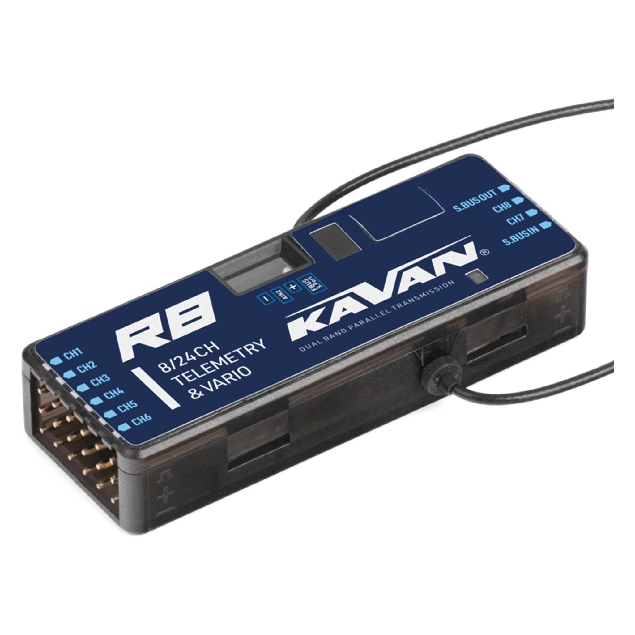 Kavan R8 VARIO 8-Kanal Twin 2,4GHz Telemetrie Empfänger mit S.BUS (KAV18.10008V)