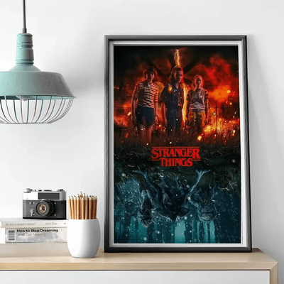 Inspire Curations Stranger Things Canvas Poster Retro TV Show Wall Art For Bedroom & Cafe Decor z9 20x30cm